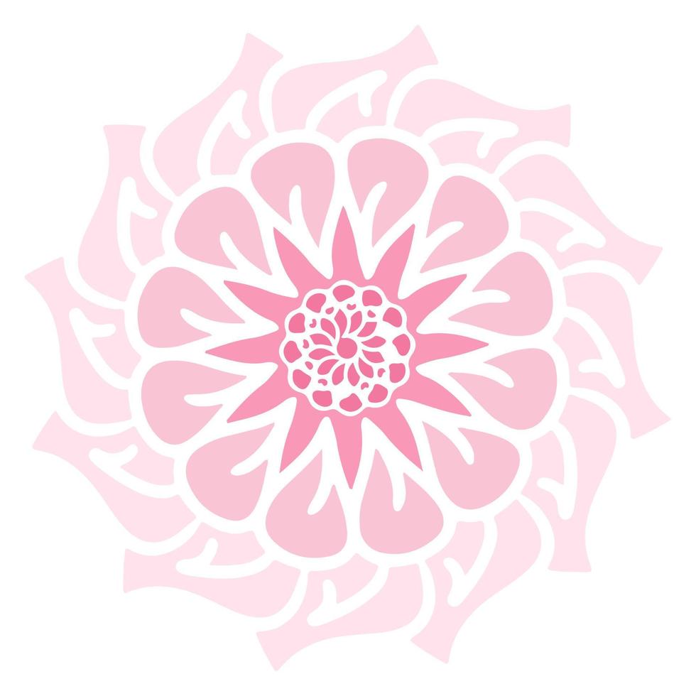 flor rosa pastel. vector