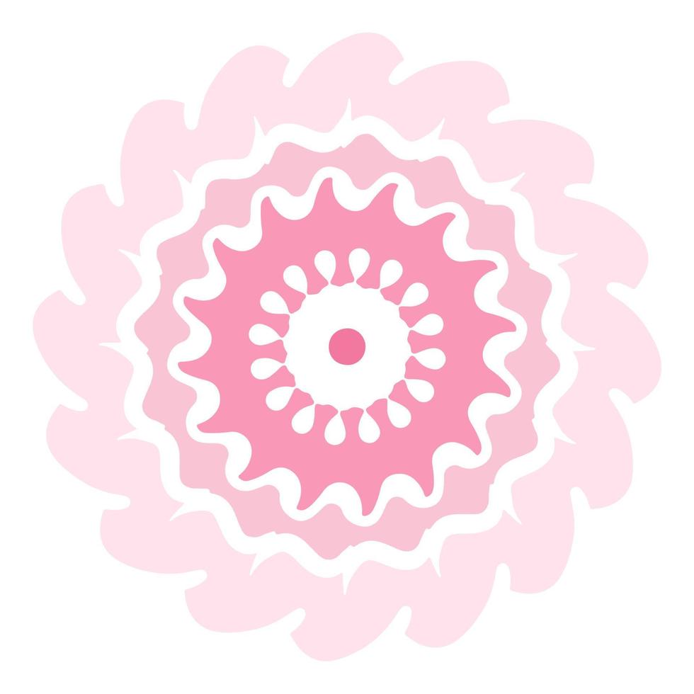 flor rosa pastel. vector