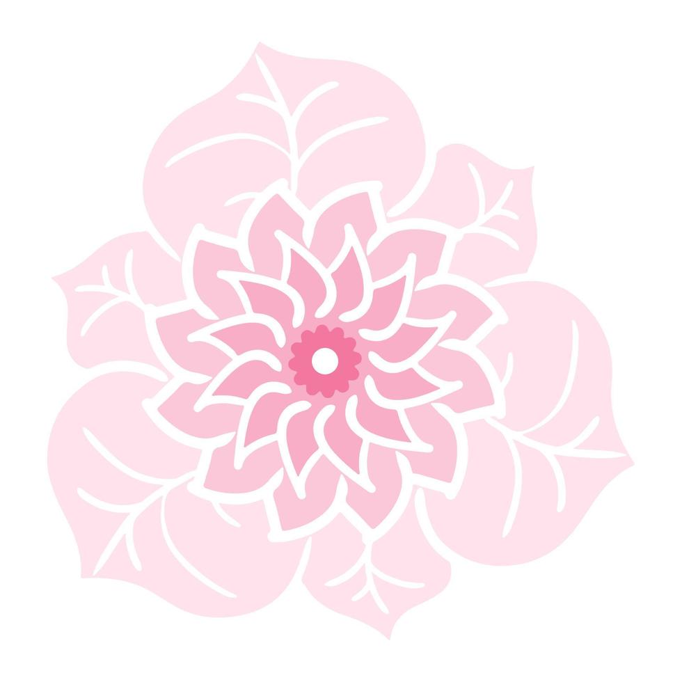 Pink Pastel Flower. vector