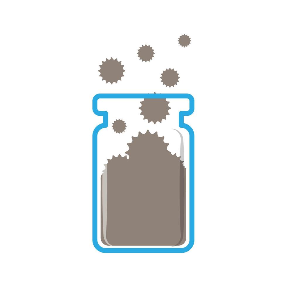 Pieces in Bottle. vector