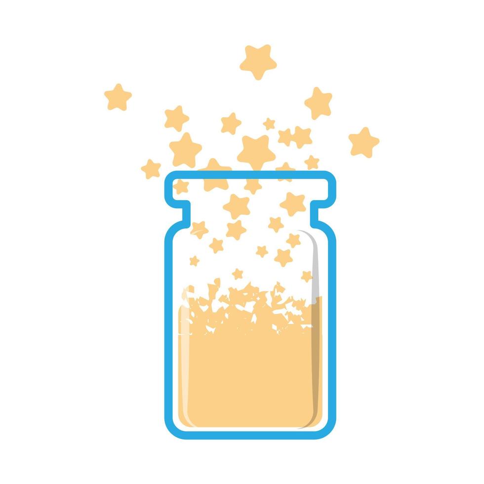 Pieces in Bottle. vector