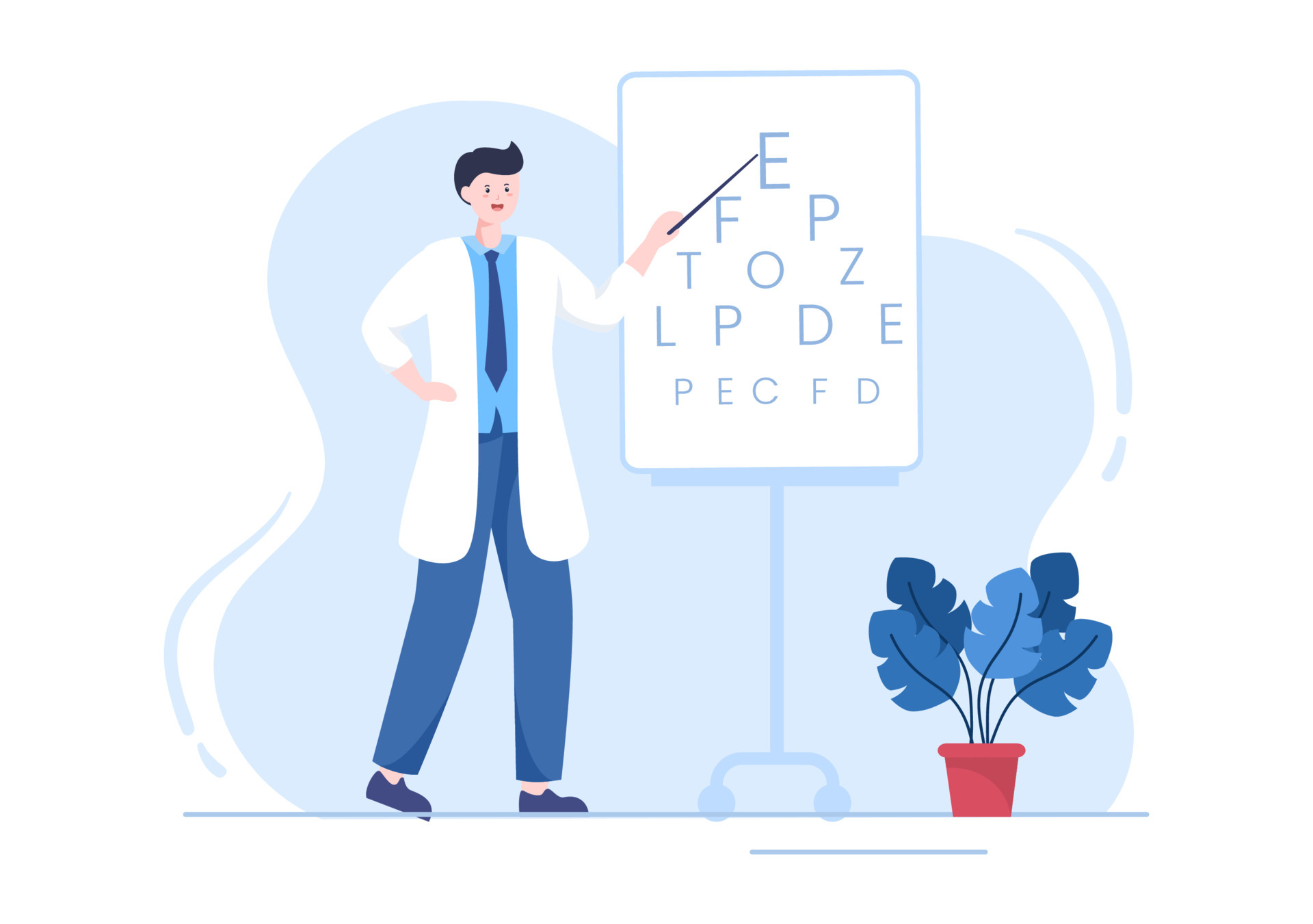 Ophthalmology of Checks Patient Sight, Optical Eyes Test, Spectacles