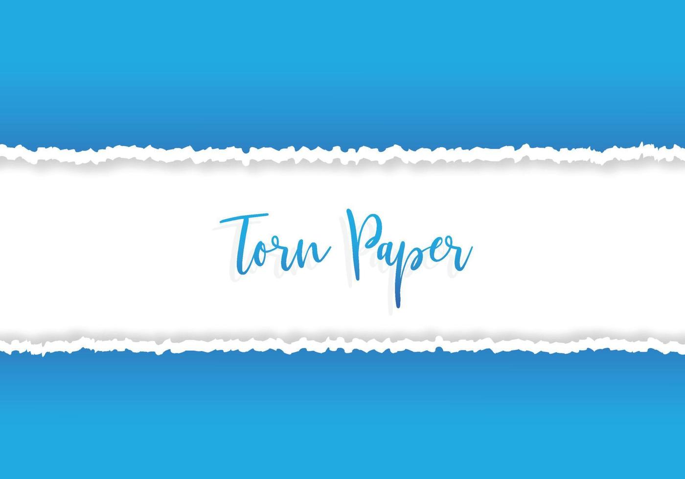 Blue ripped torn paper background vector