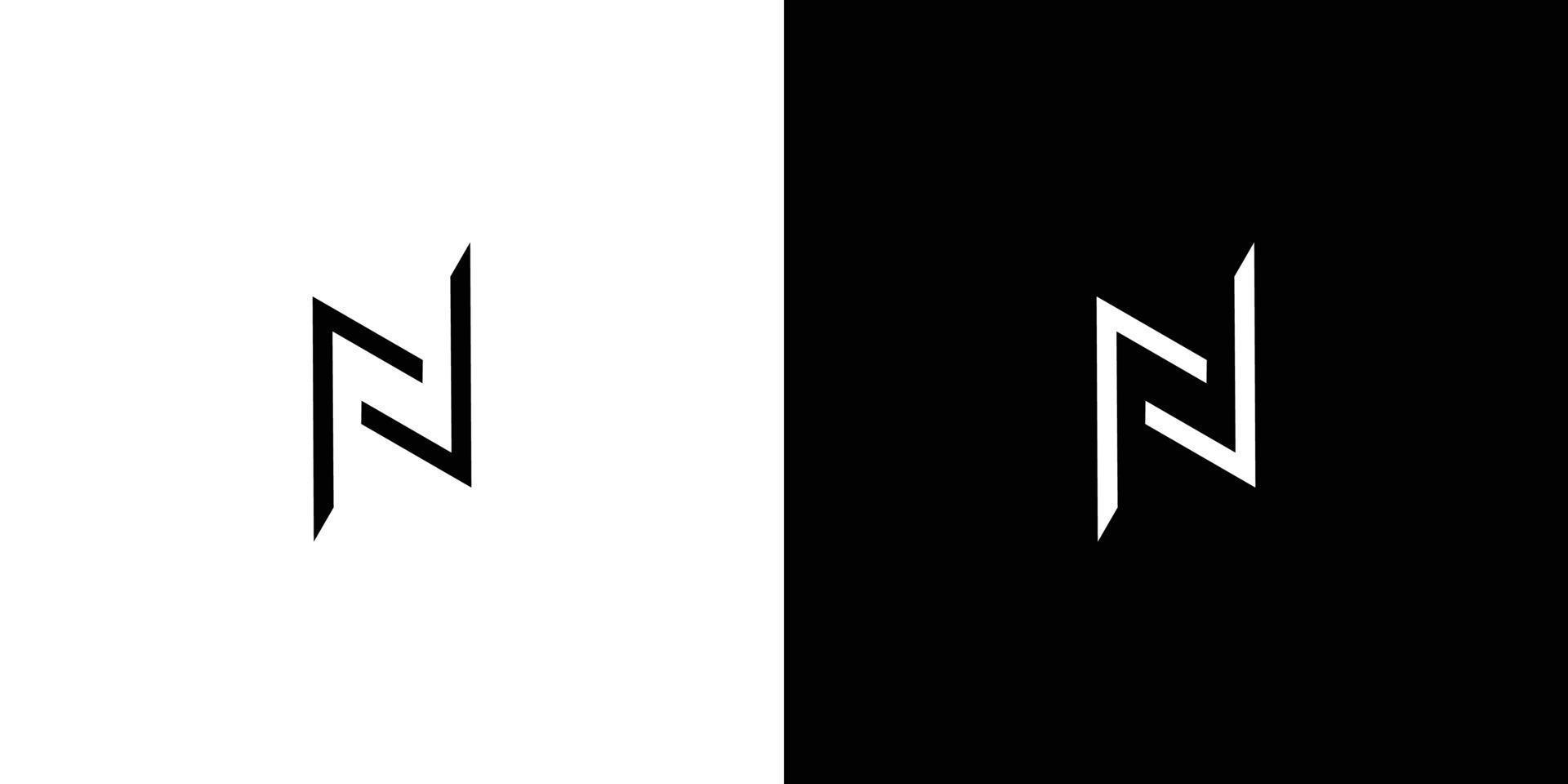 simple dan moderno letra n iniciales diseño de logotipo 7 vector