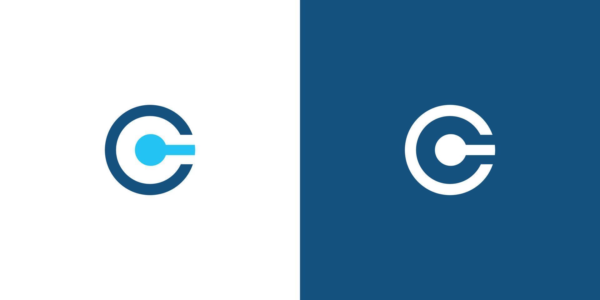 Simple dan modern letter C initials logo design vector