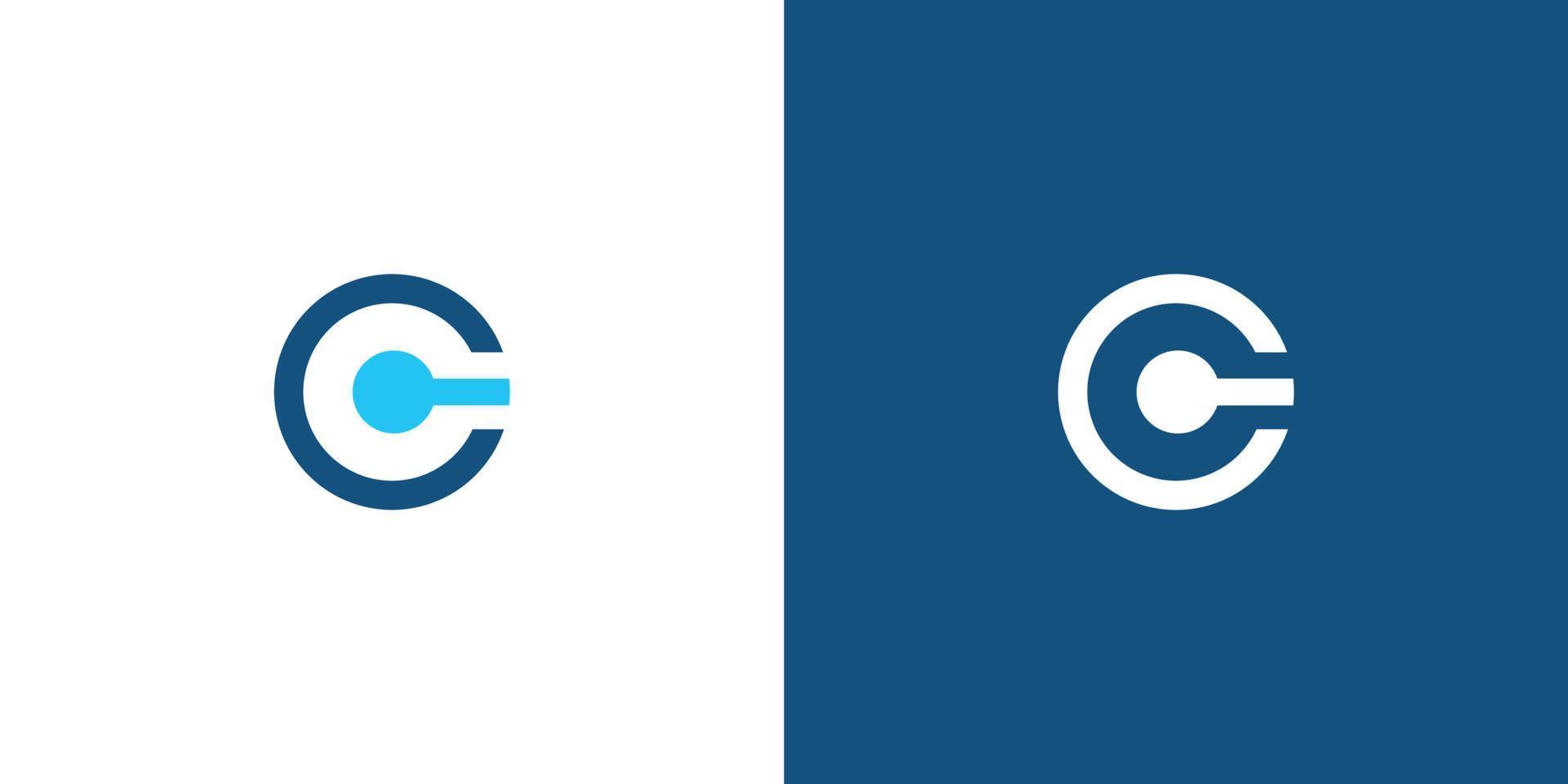 Simple dan modern letter C initials logo design vector