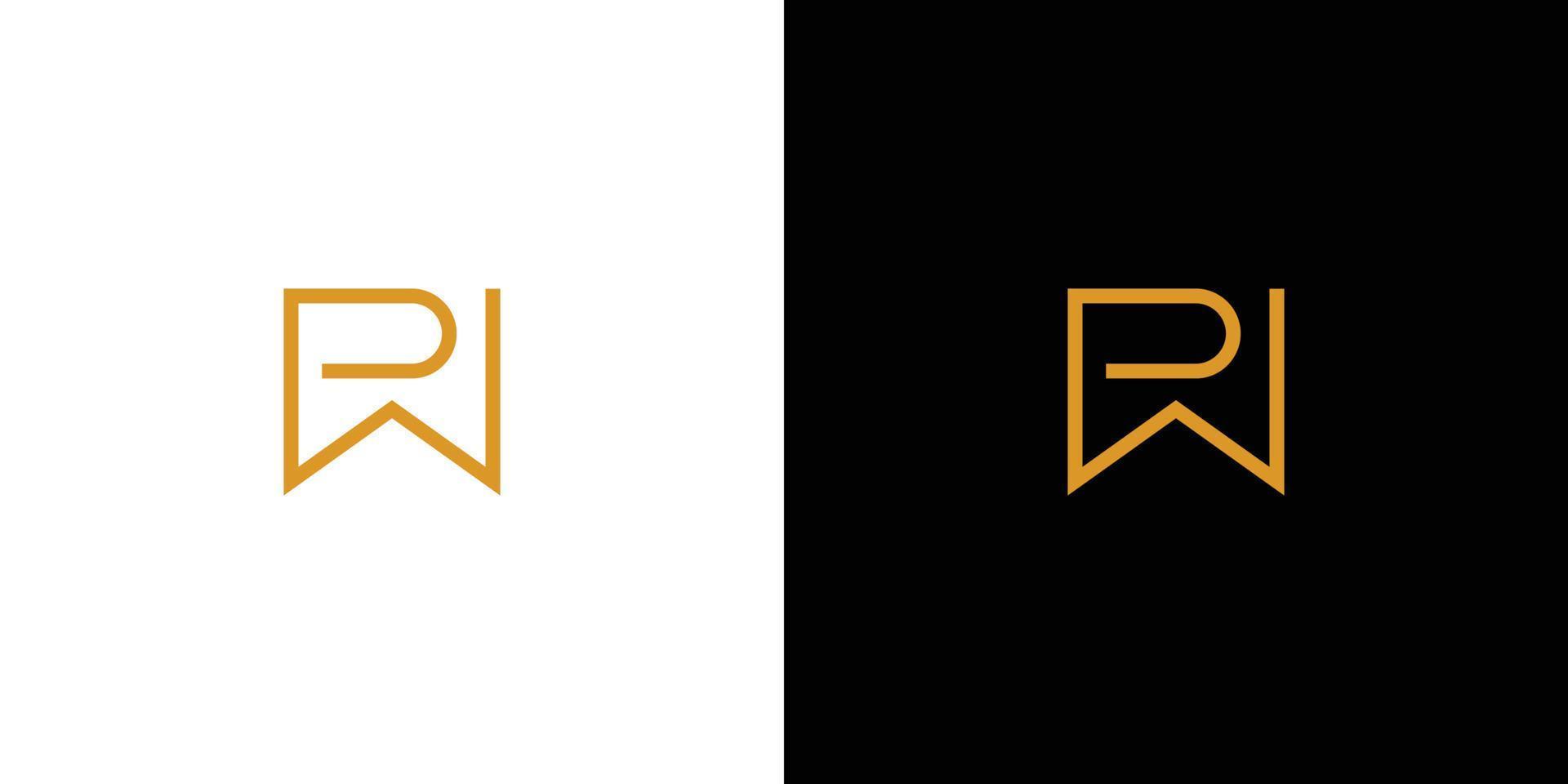 Unique and Modern letter PW initials logo design vector
