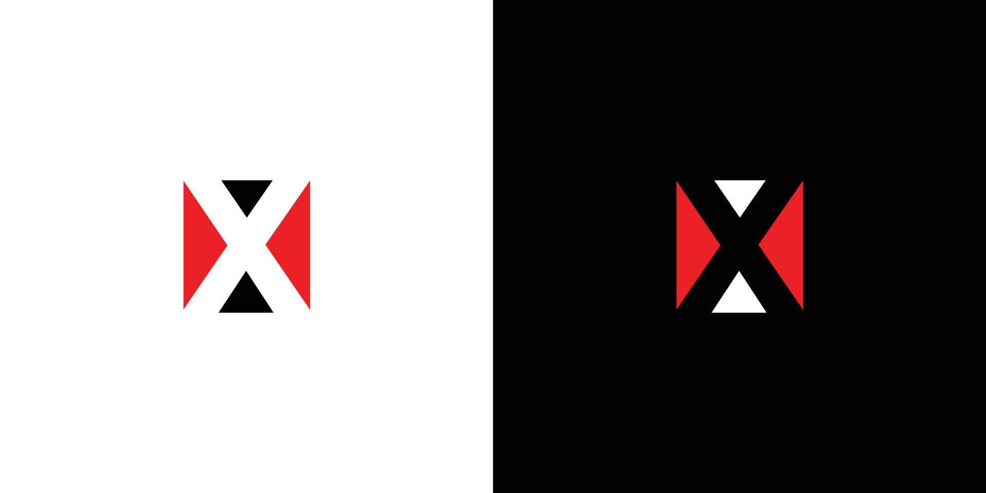 diseño de logotipo de iniciales de letra x simple y moderno 1 vector