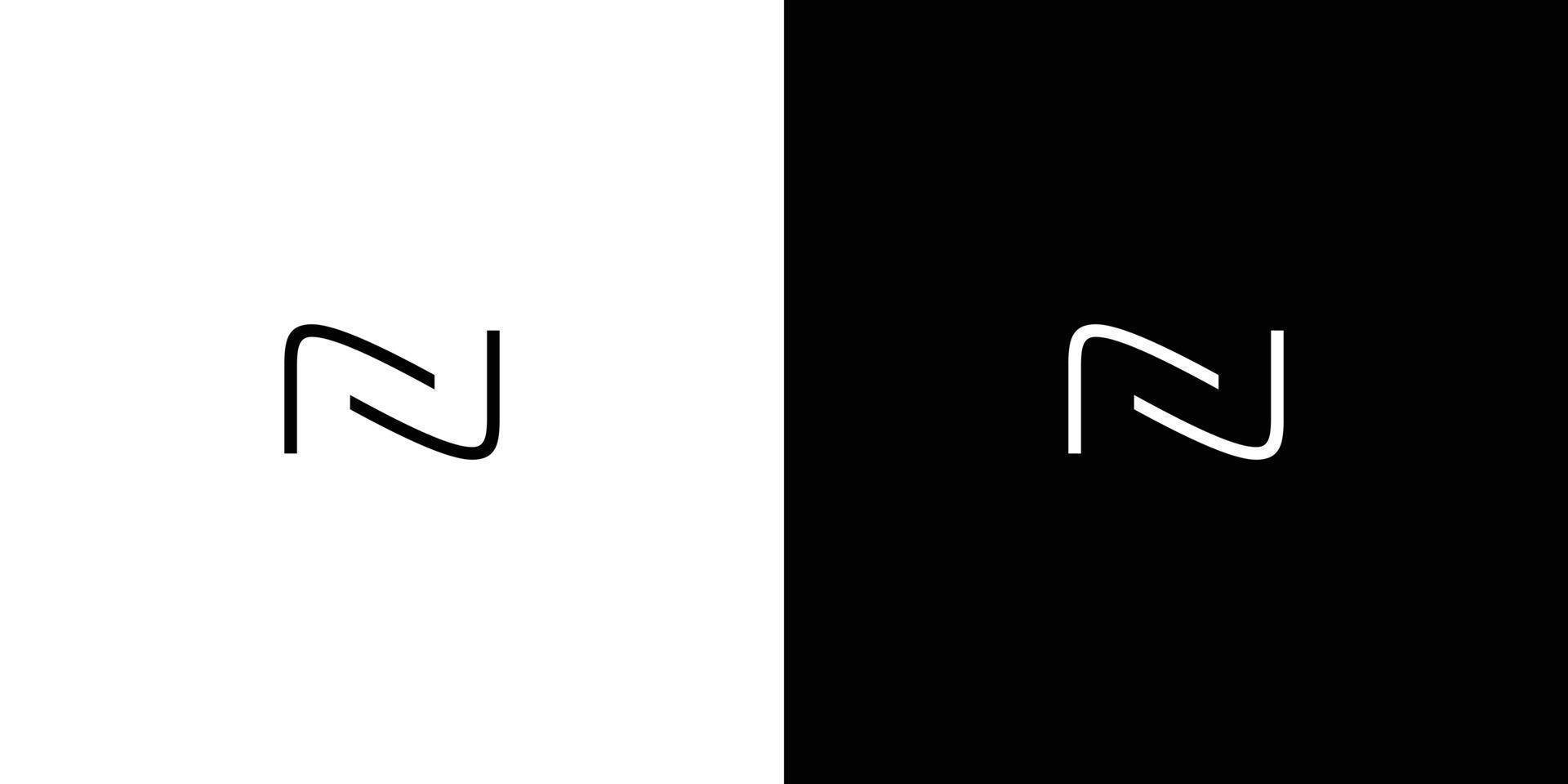 Simple and modern letter N initials logo design vector