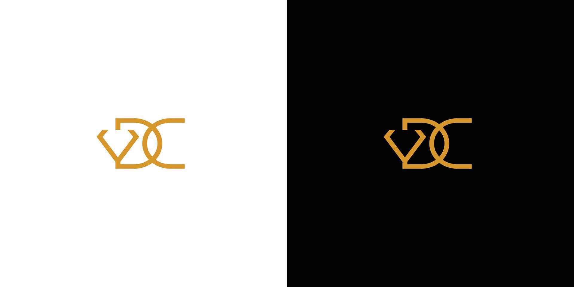 Simple and luxury DC letter initials diamond logo design vector