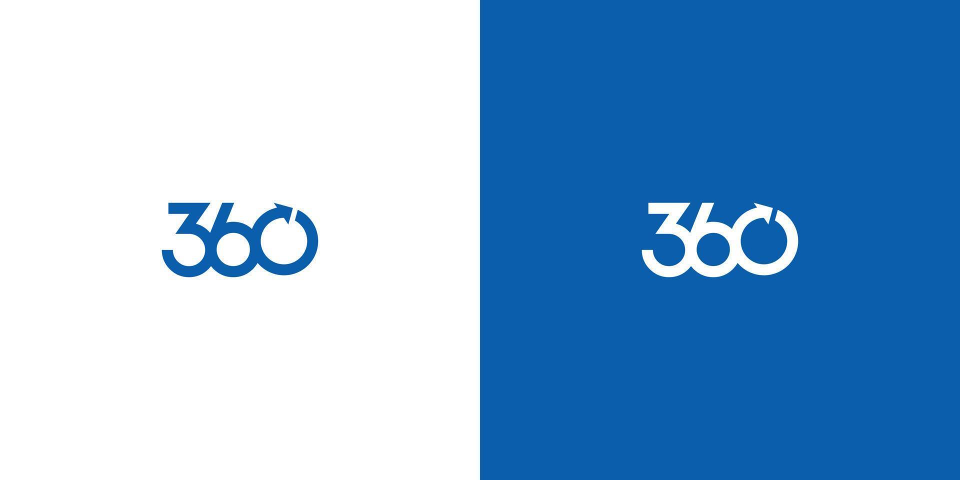 diseño de logotipo simple y moderno de 360 grados vector