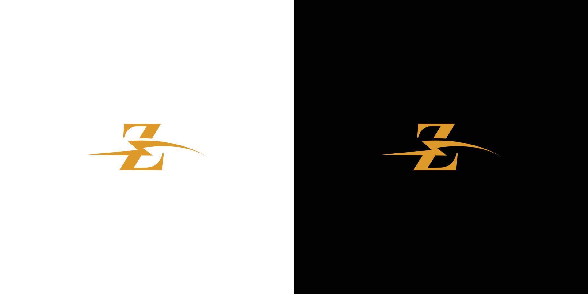 Unique and modern letter Z initial voltage logo design vector