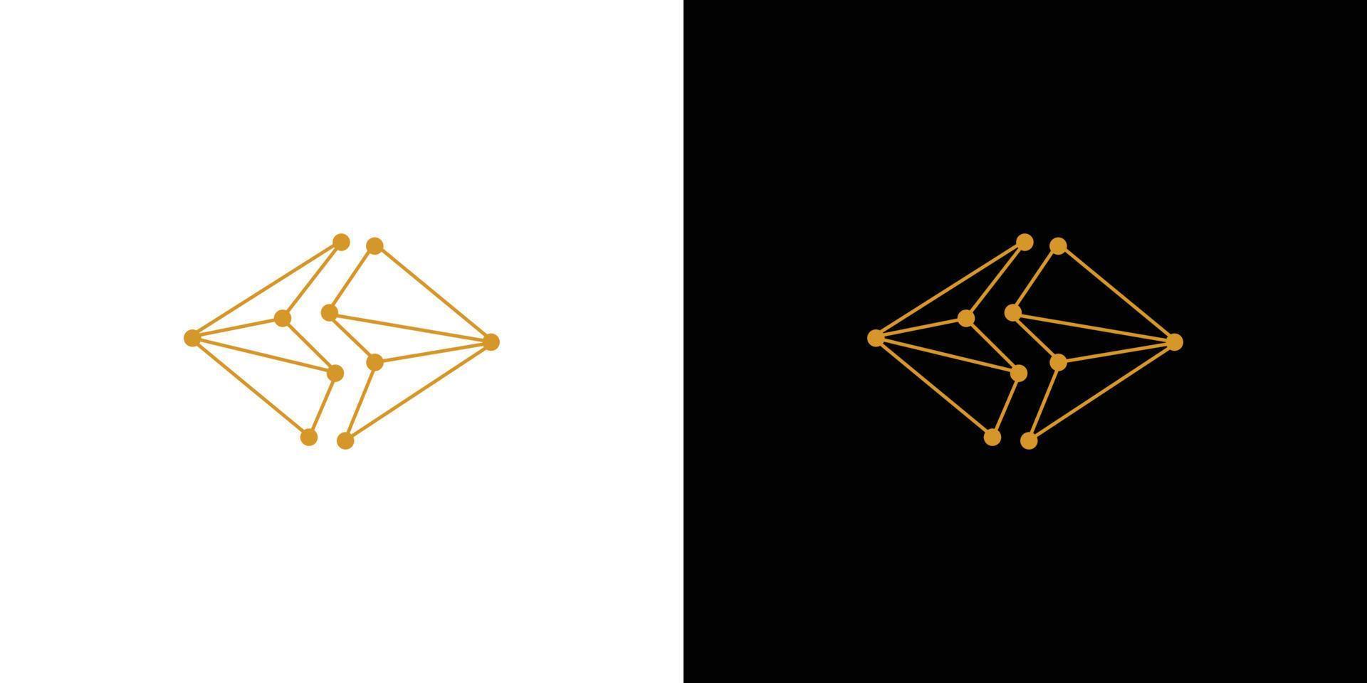 Unique and modern letter S initial technology logo design vector