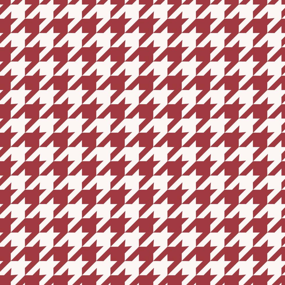 Houndstooth traditional seamless pattern scarlet red color background. Use for fabric, textile, interior decoration elements, upholstery, wrapping. vector