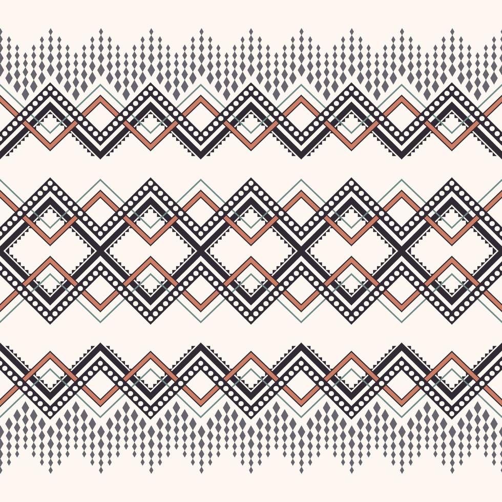 línea cuadrada geométrica zig zag forma étnica marruecos crema marrón estilo de color moderno sin costuras patrón de fondo. uso para telas, textiles, elementos de decoración de interiores, tapicería, envoltura. vector