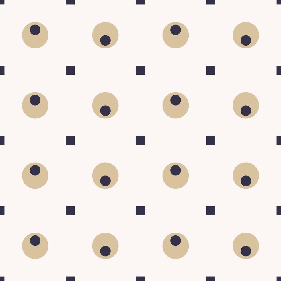 Small geometric circle square grid seamless pattern background with contemporary color. Use for fabric, textile, interior decoration elements, upholstery, wrapping. vector