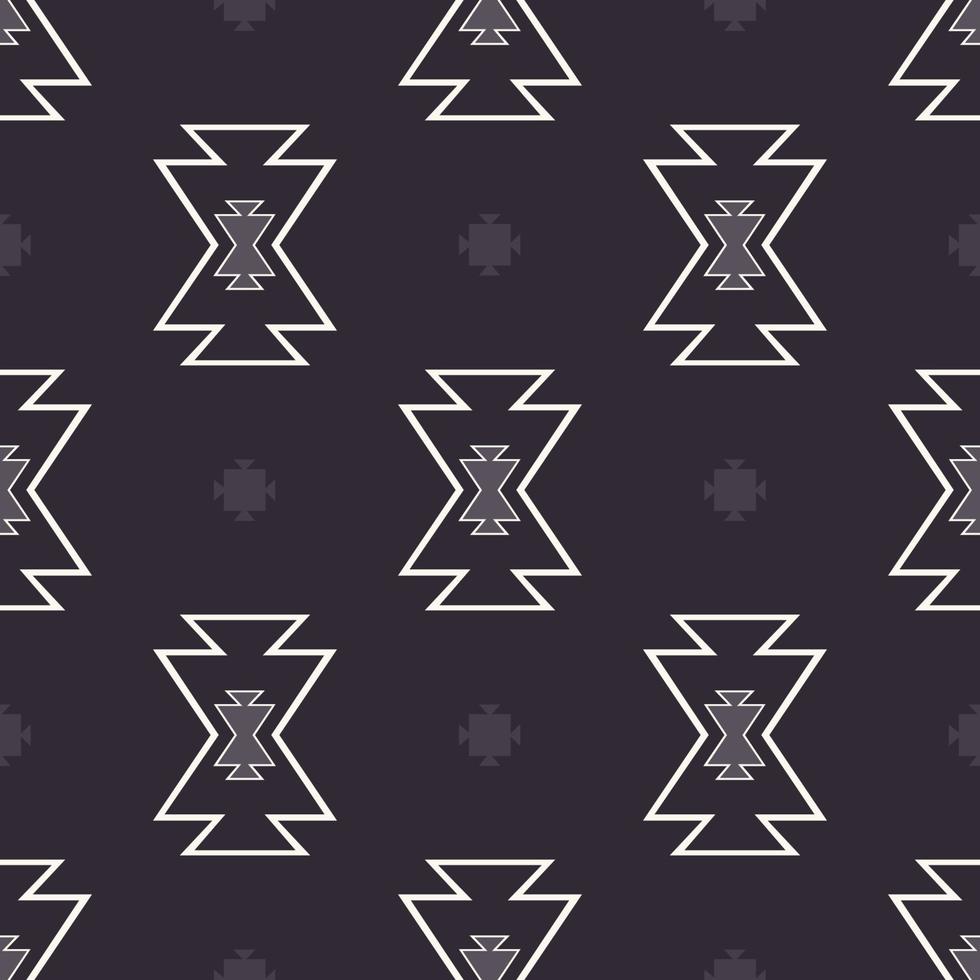 Fondo transparente de patrón simple geométrico azteca nativo. diseño minimalista de color azul oscuro monocromo tribal étnico. uso para telas, textiles, elementos de decoración de interiores, tapicería, envoltura. vector