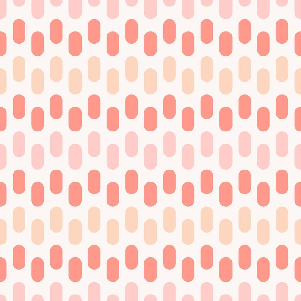 Pastel pink feminine tint color small geometric round rectangle shape seamless pattern background. Use for fabric, textile, interior decoration elements, wrapping. vector