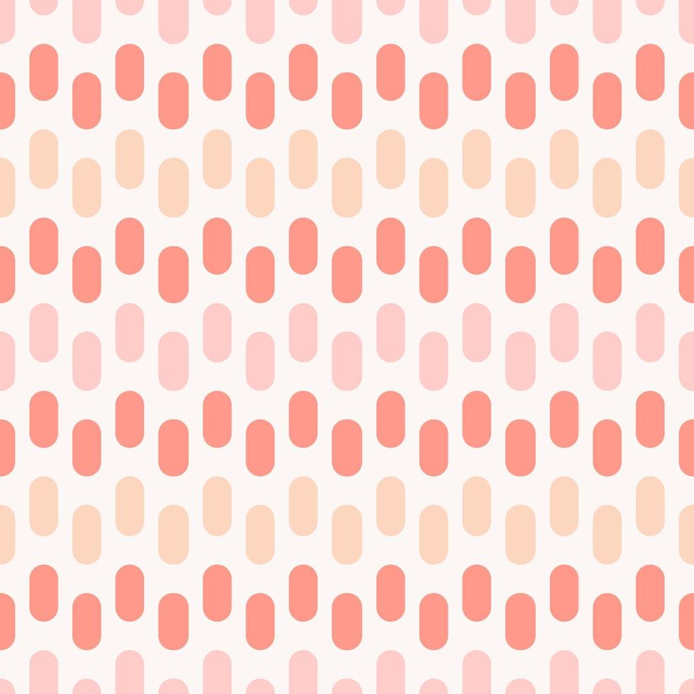 Pastel pink feminine tint color small geometric round rectangle shape seamless pattern background. Use for fabric, textile, interior decoration elements, wrapping. vector