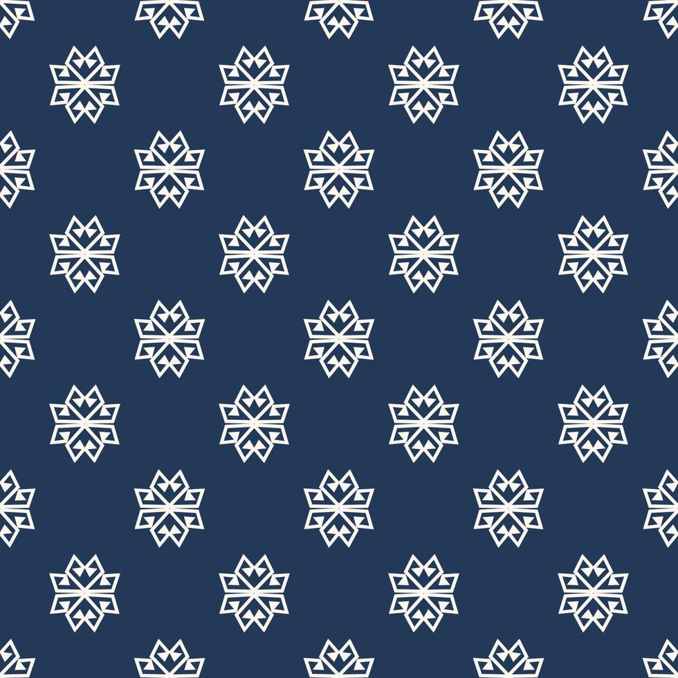 Small geometric ethnic shape seamless pattern on blue color background. Use for fabric, textile, interior decoration elements, upholstery, wrapping. vector