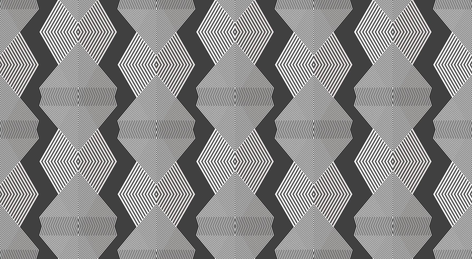 Abstract geometric rhombus small line design shape seamless pattern. Minimalist architecture interior black and white monochrome trendy concept background for banner, presentation, template. vector