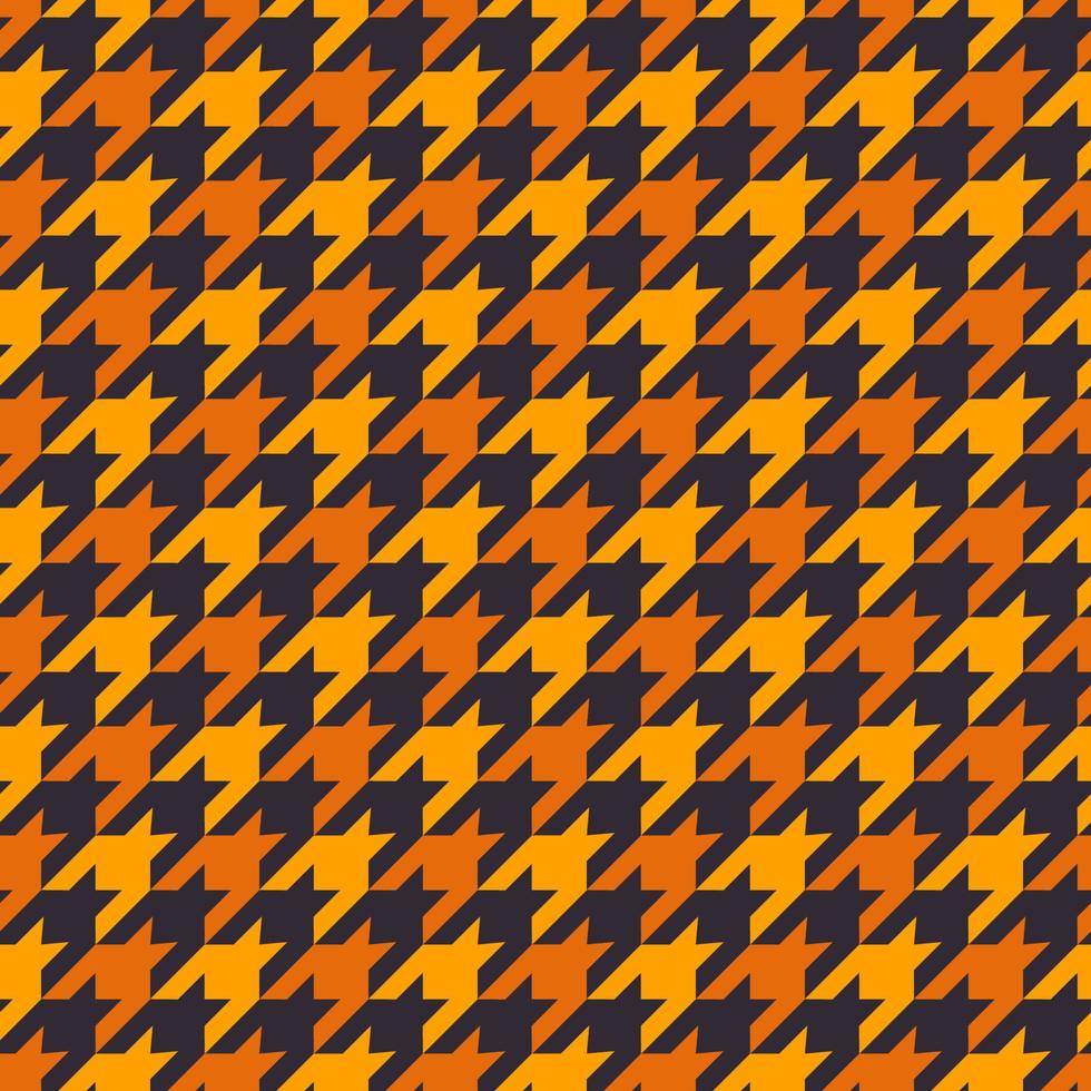 Black houndstooth traditional seamless pattern on colorful yellow background. Use for fabric, textile, interior decoration elements, wrapping. vector