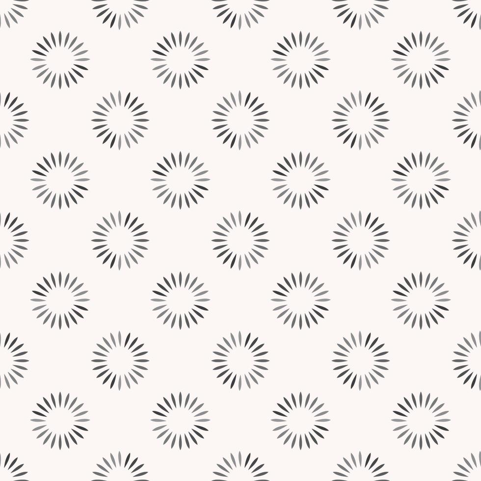 Geometric random grey color small dash line stroke in circle shape seamless pattern background. Use for fabric, textile, interior decoration elements, upholstery, wrapping. vector
