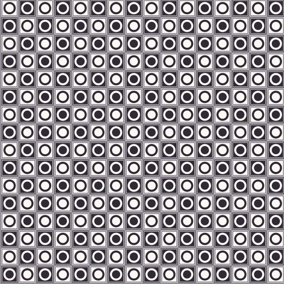 Geometric small circle in square grid checkered black-white monochrome color seamless pattern background. Use for fabric, textile, interior decoration elements, upholstery, wrapping. vector