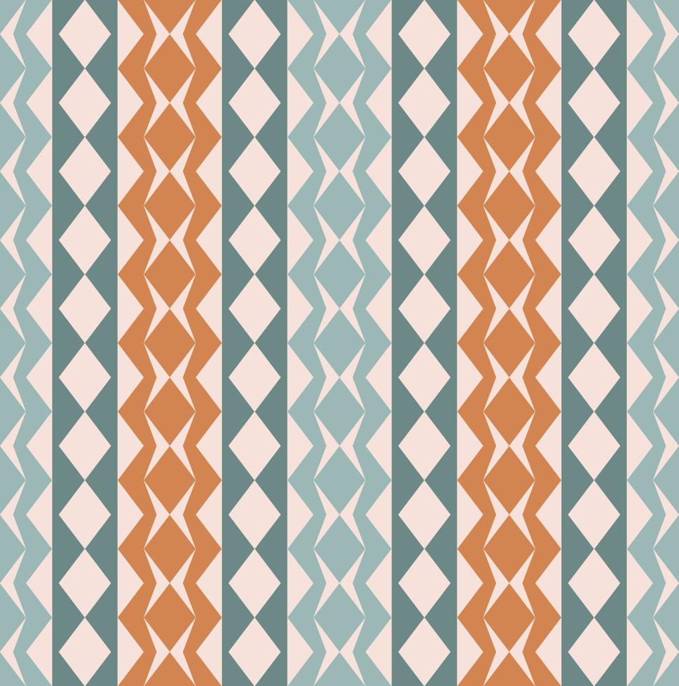 Geometric aztec triangle rhombus square shape ethnic tribal color design seamless pattern background. Use for fabric, textile, interior decoration elements, upholstery. vector