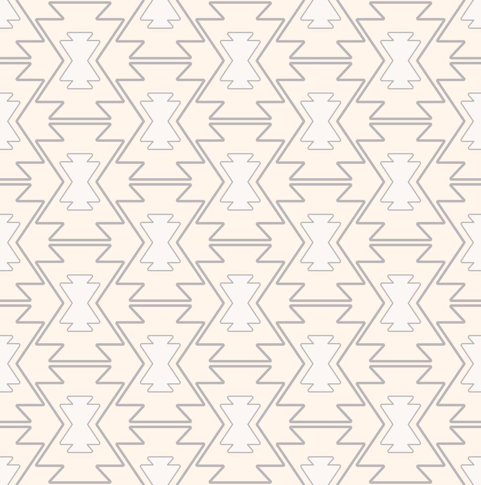 fondo de patrón geométrico azteca nativo sin costuras. Diseño de color gris crema beige moderno tribal étnico. uso para telas, textiles, elementos de decoración de interiores, tapicería, envoltura. vector