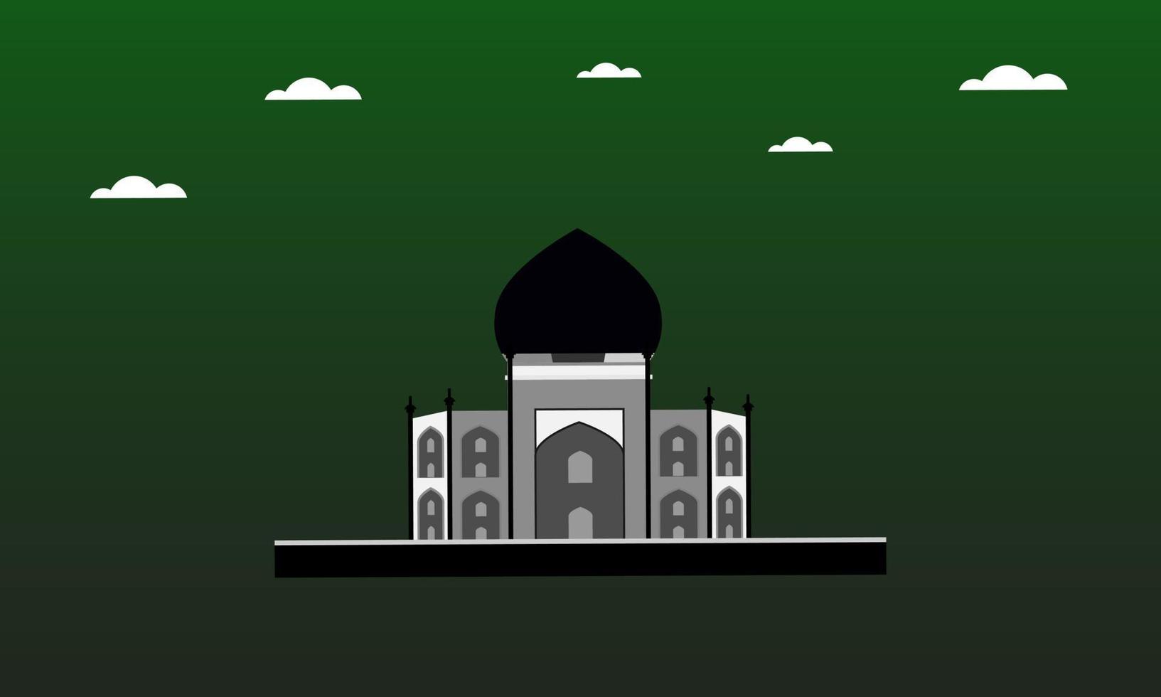 diseño de ilustrador de mezquita vector