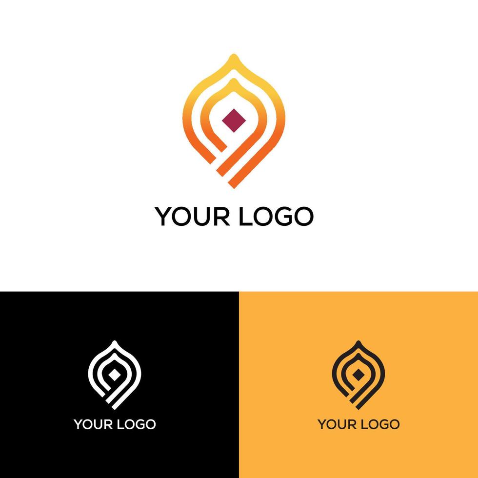 Logo Mosque, gradient shape and monochromatic. Abstract emblem, design concept, logo, logotype element for template vector