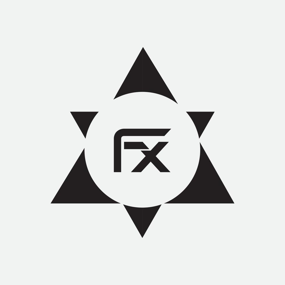 Creative FX letter logo design vector