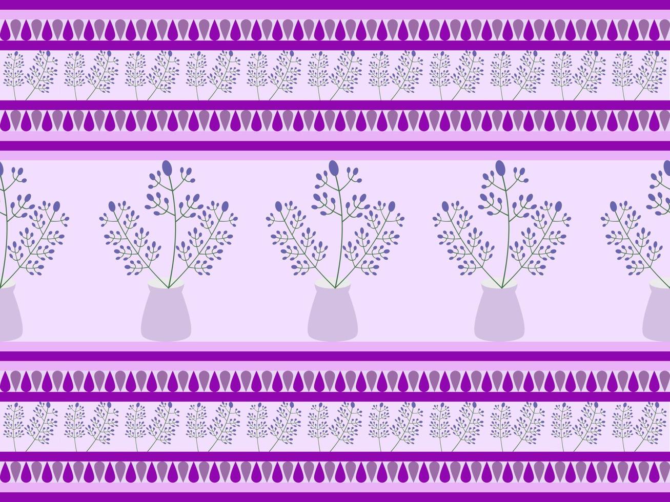 flower seamless pattern on purple background vector