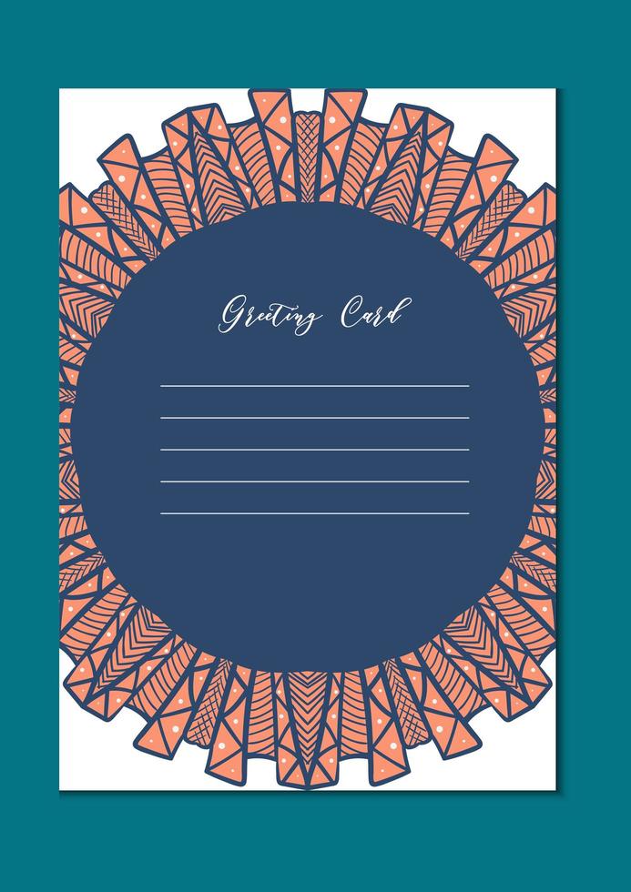 Mandala oriental template card vector