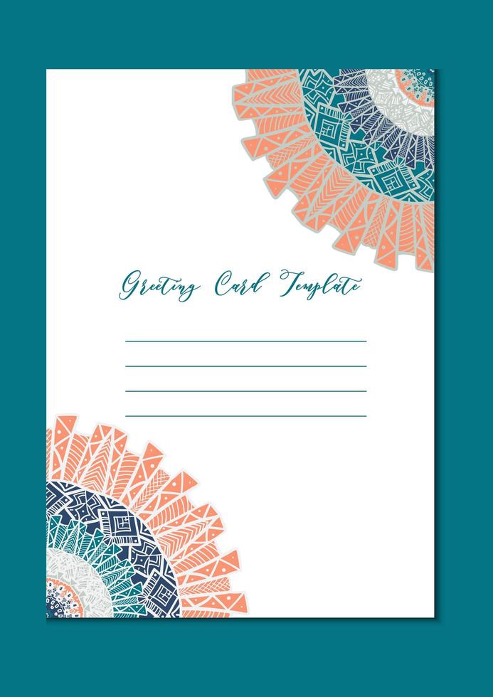 Mandala oriental template card vector