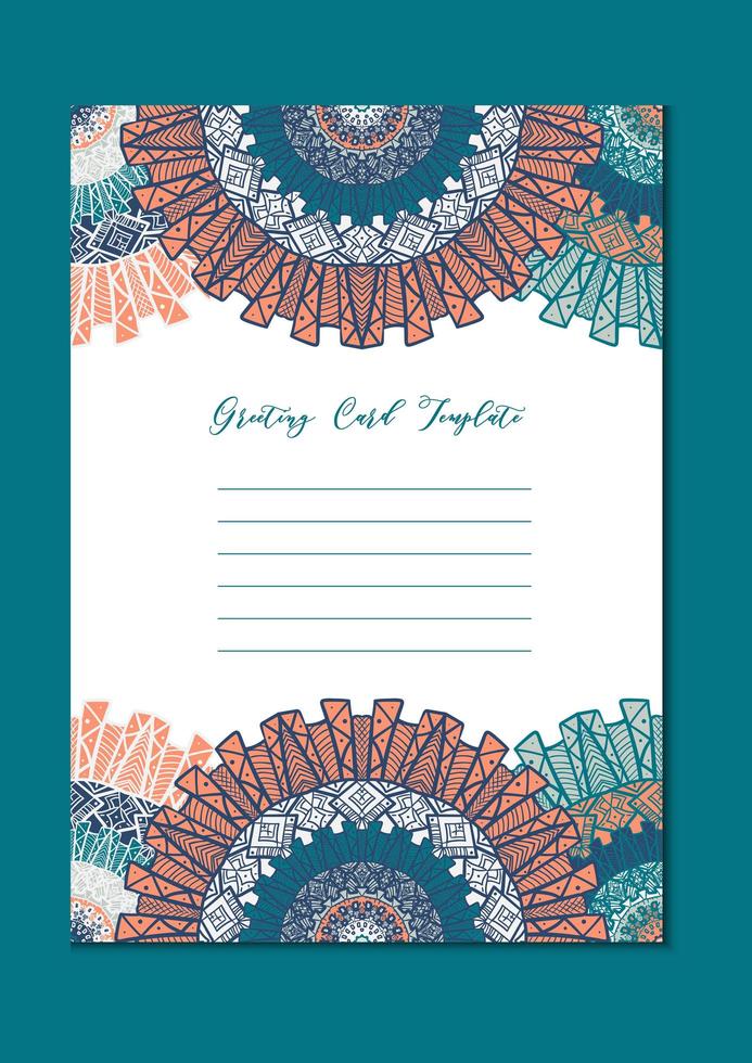 Mandala oriental template card vector