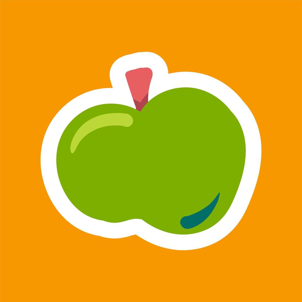 Ilustración de vector plano de manzana