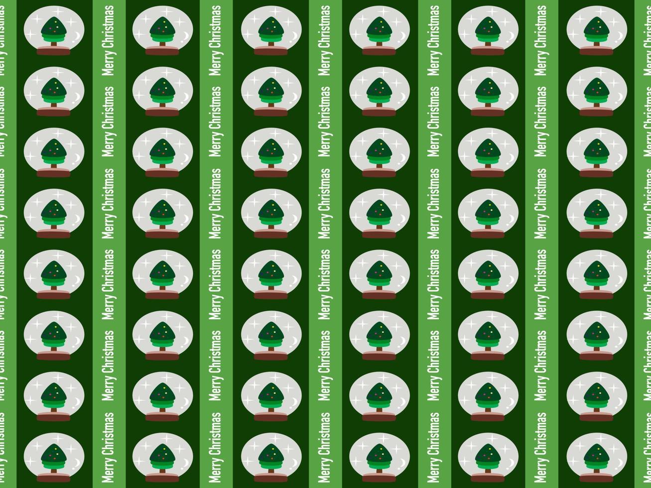 Christmas snowball pattern on green background vector