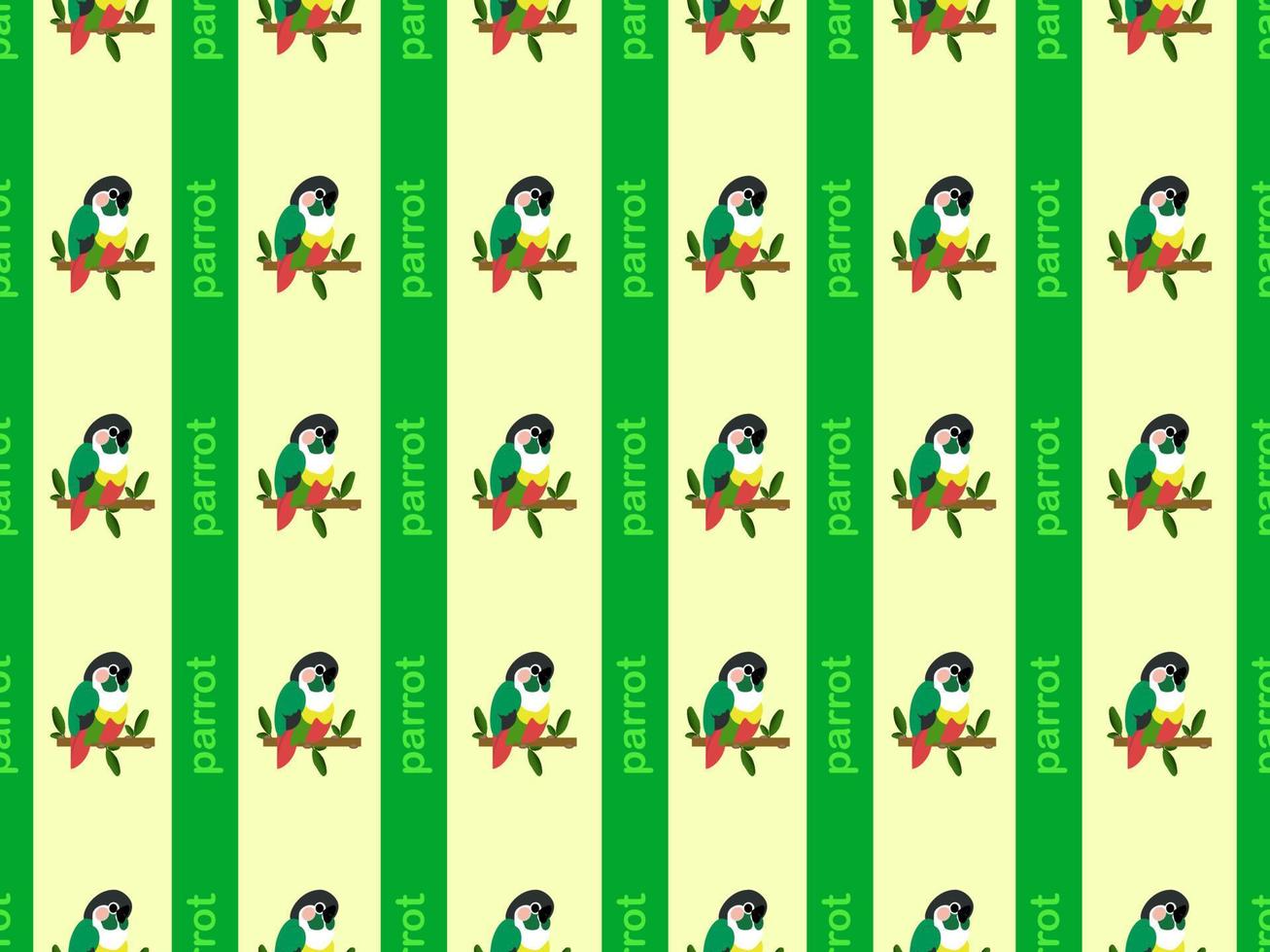 bird cartoon character seamless pattern on green and yellow background vector