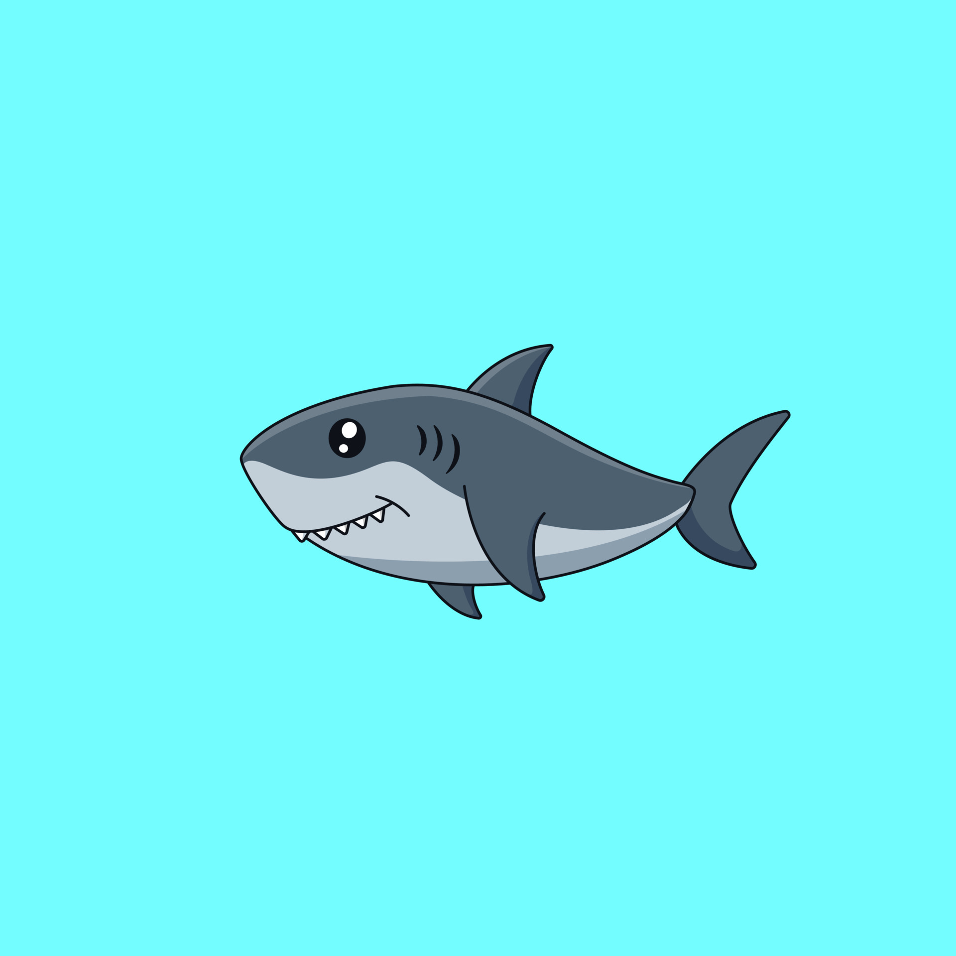 Cartoon cute baby shark. Vector illustration 6941628 Vector Art at Vecteezy Cartoon cute baby shark. Vector illustration 6941628 Vector Art at Vecteezy