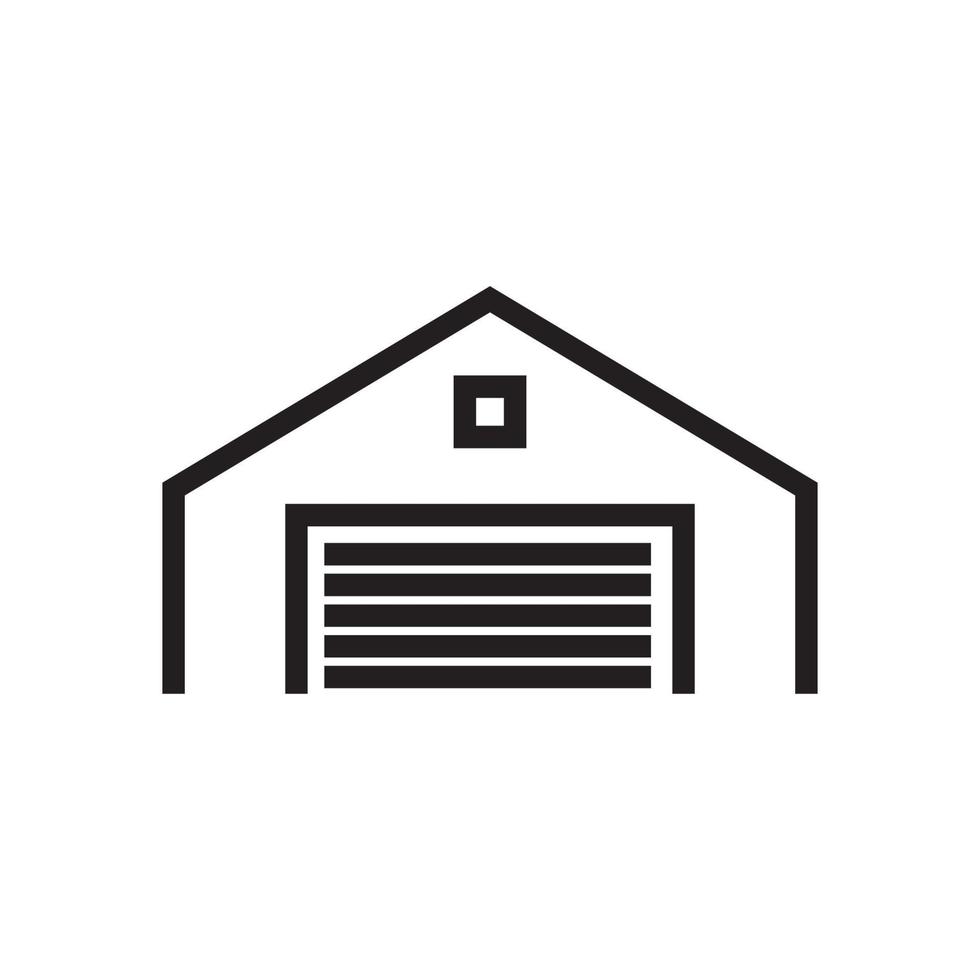 WAREHOUSE  FACTORY  HOME  LINE  LOGO  VECTOR  SYMBOL  ICON  ILLUSTRATION  MODERN  DESIGN