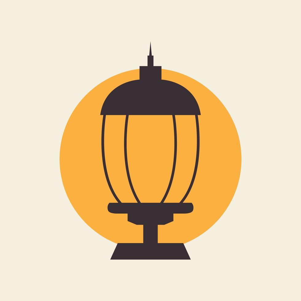 night light minimalist logo template vector icon design illustration