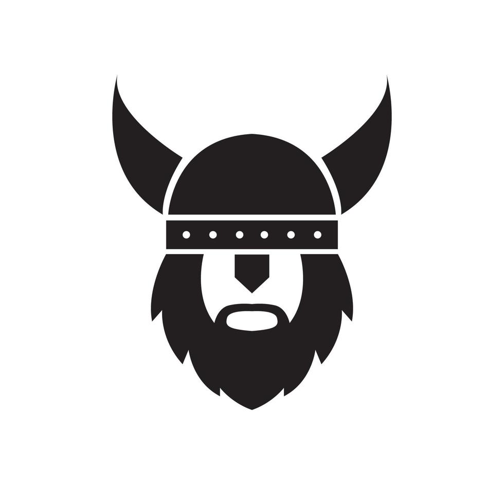 VIKING HEAD  LOGO VECTOR ICON SYMBOL ILLUSTRATION MODERN DESIGN