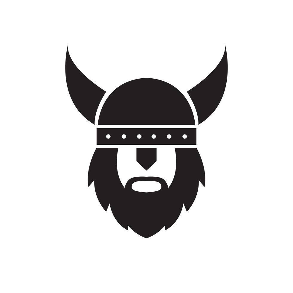 viking head logo vector icono símbolo ilustración diseño moderno