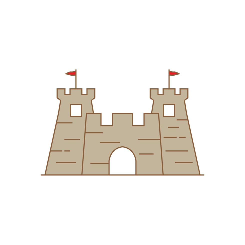 CASTLE  FORT  KINGDOM  LOGO  SYMBOL  ILLUSTRATION  VECTOR  DESIGN  MINIMALIST