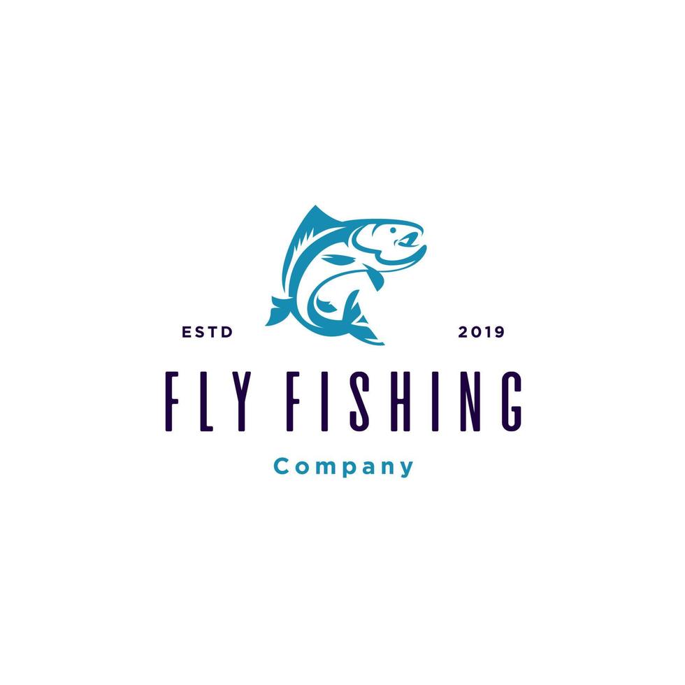 fishing logo template. Design elements for logo, label, emblem, sign. Vector illustration.