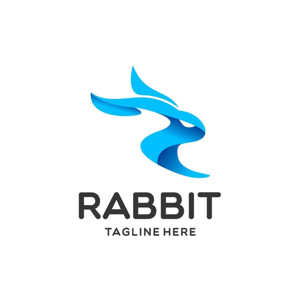 Rabbit logo design vector