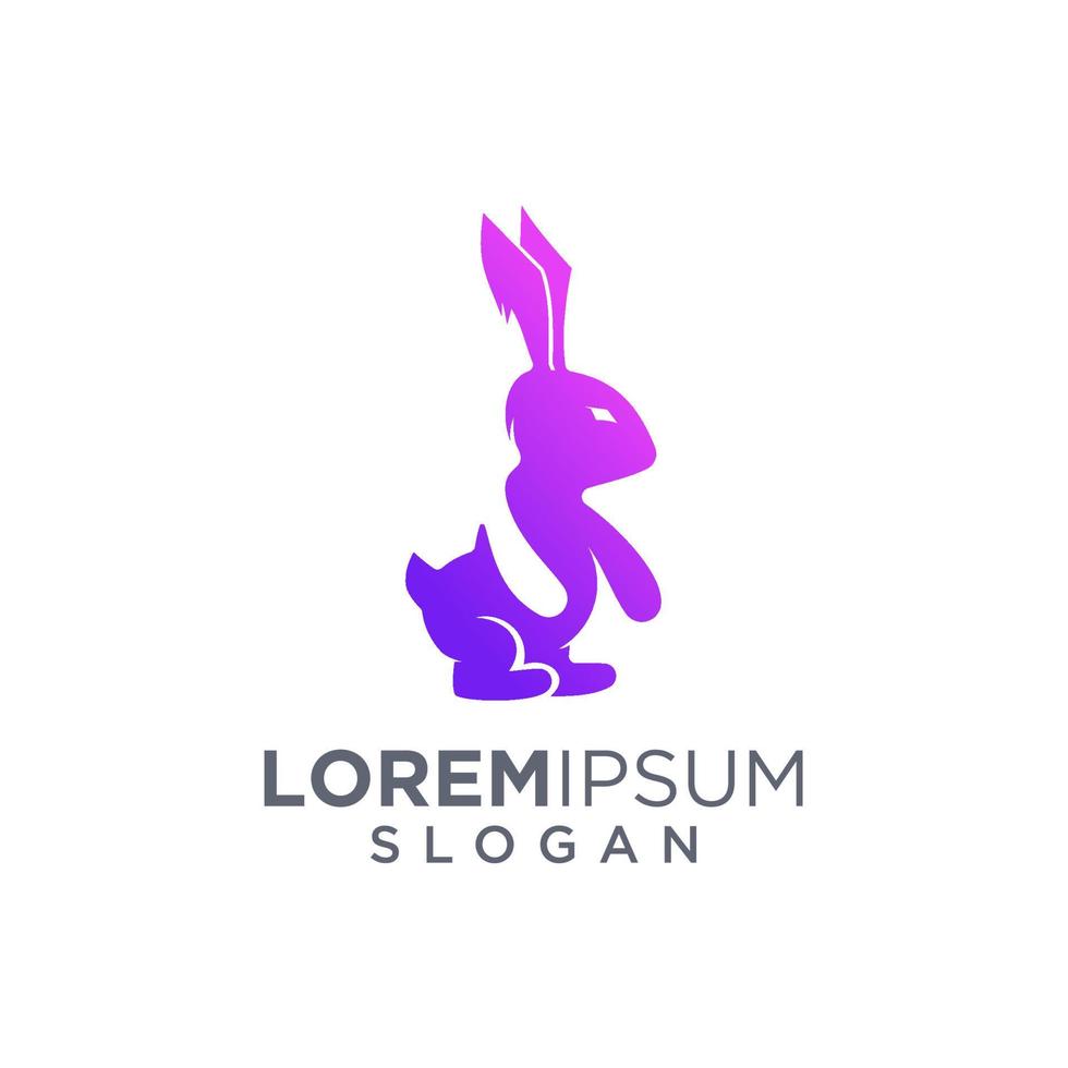 Rabbit logo design vector