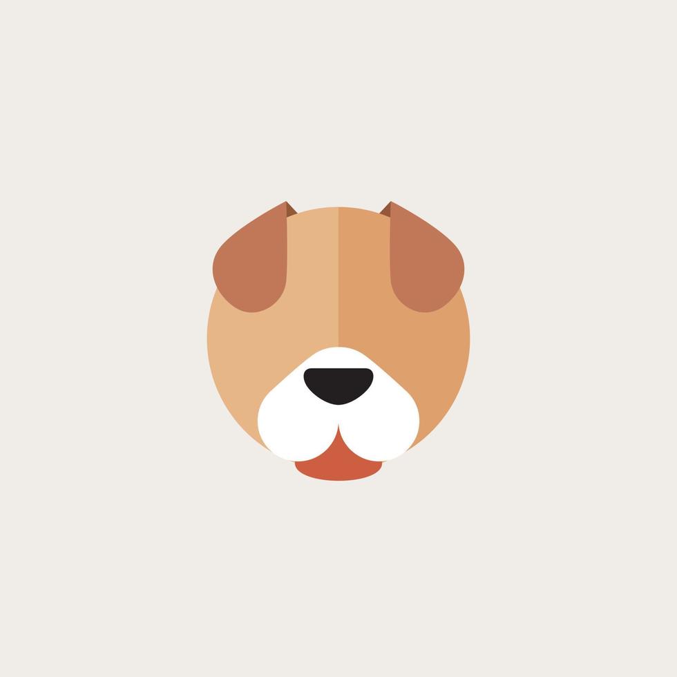 Cute dog pug character vector illustration flat design